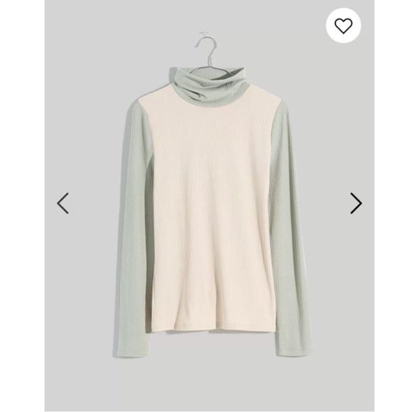 NWT Madewell Colorblock Turtleneck XL - Picture 2 of 7